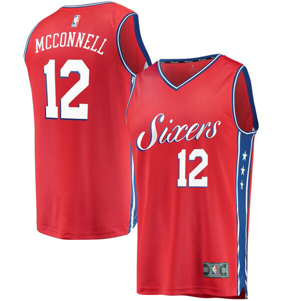 Maillot Philadelphia 76ers Homme T.J. McConnell 12 Statement Edition Rouge